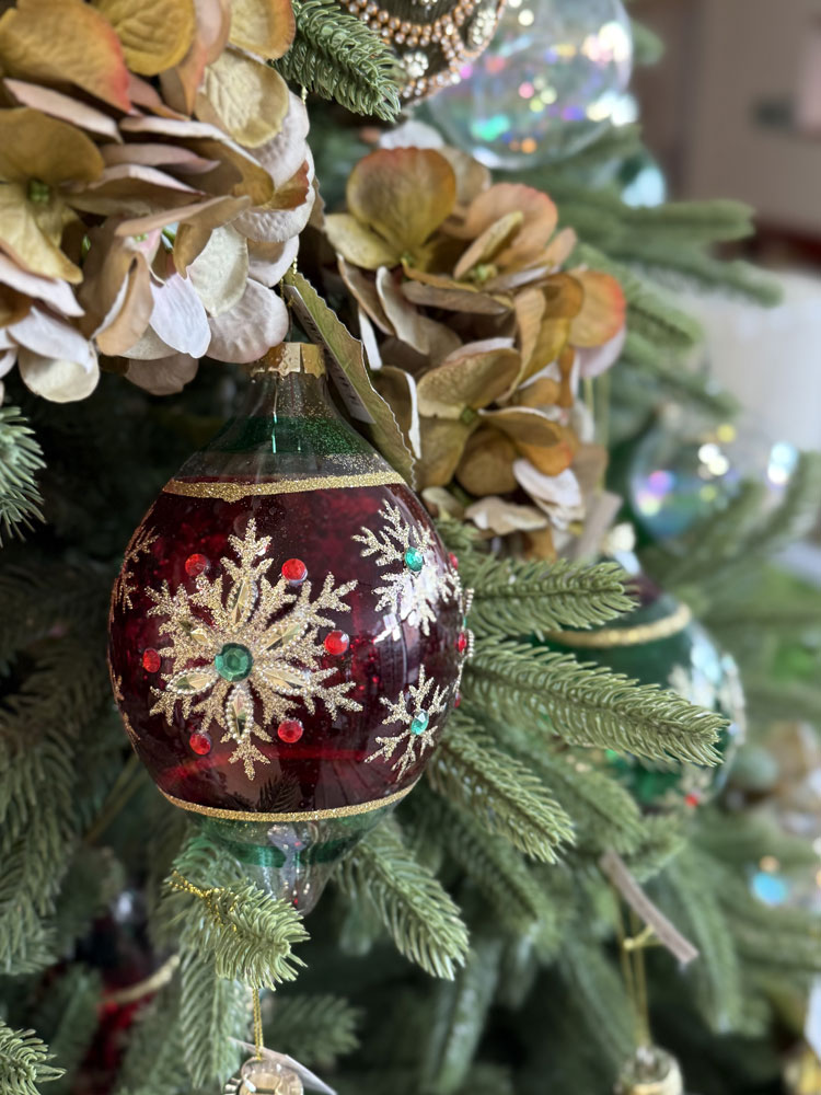 Blitz Sassari - Natale 2025 decorazione albero di natale con elemento in vetro